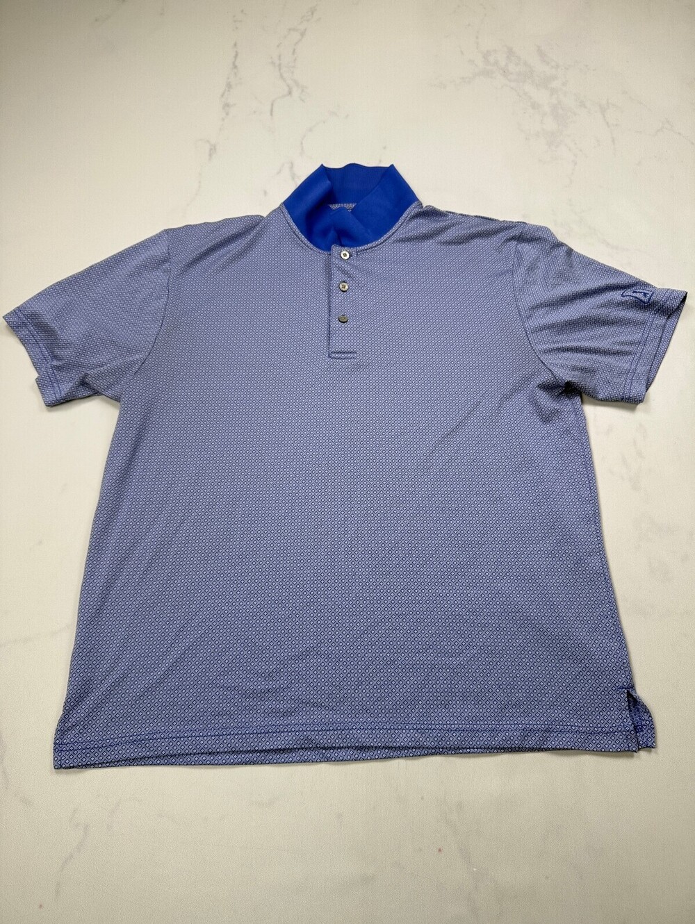 Pga Tour Polo Shirt Blue 90S Picqué - Mens XL